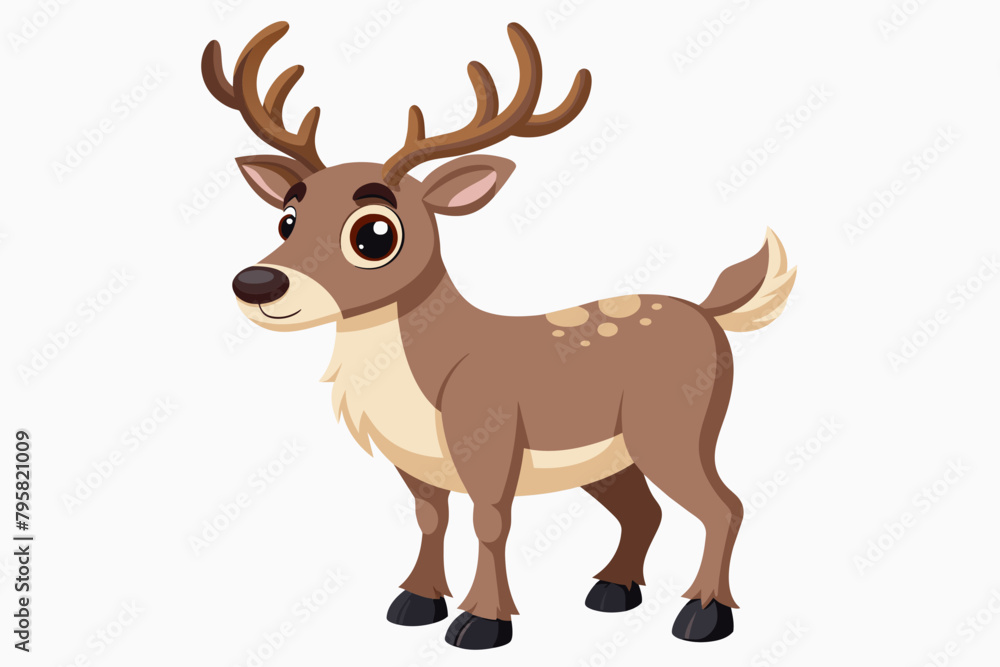 caribou deer cartoon vector illustration caribou deer cartoon vector illustration