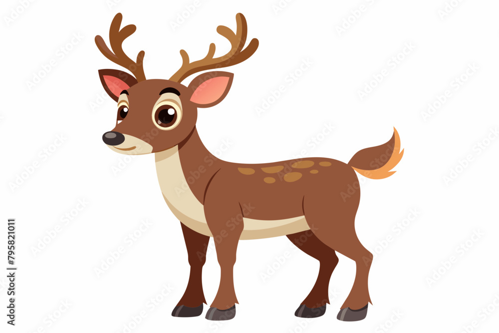 caribou deer cartoon vector illustration caribou deer cartoon vector illustration