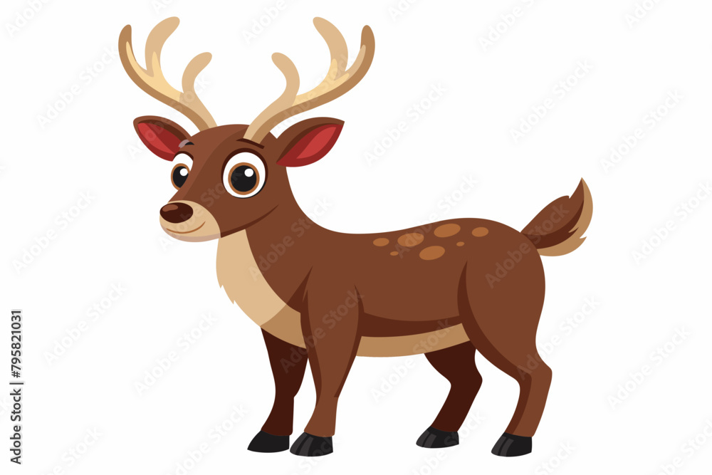 caribou deer cartoon vector illustration caribou deer cartoon vector illustration