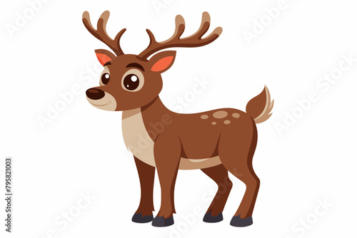 caribou deer cartoon vector illustration