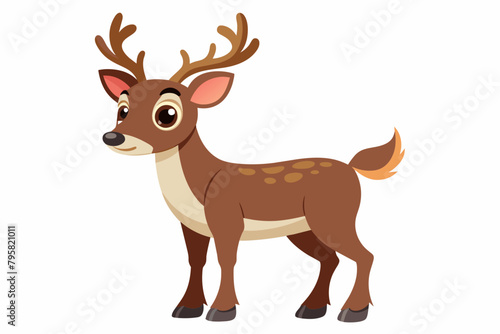 caribou deer cartoon vector illustration