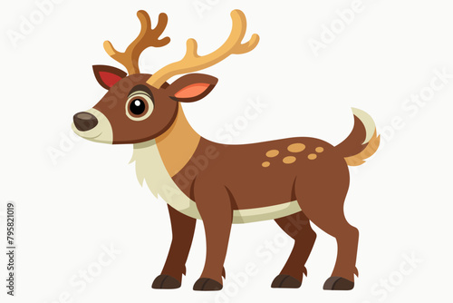 caribou deer cartoon vector illustration