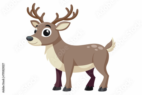 caribou deer cartoon vector illustration