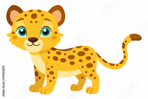 cheetah cartoon vector illustration