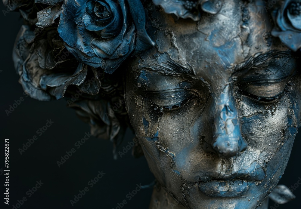Surreal Artistic Portrait with Floral Elements Surreal Artistic Portrait with Floral Elements