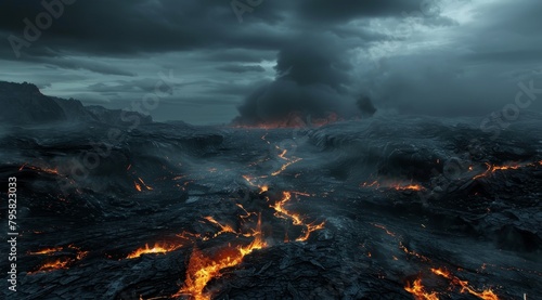 Apocalyptic Volcanic Eruption Landscape © Ari