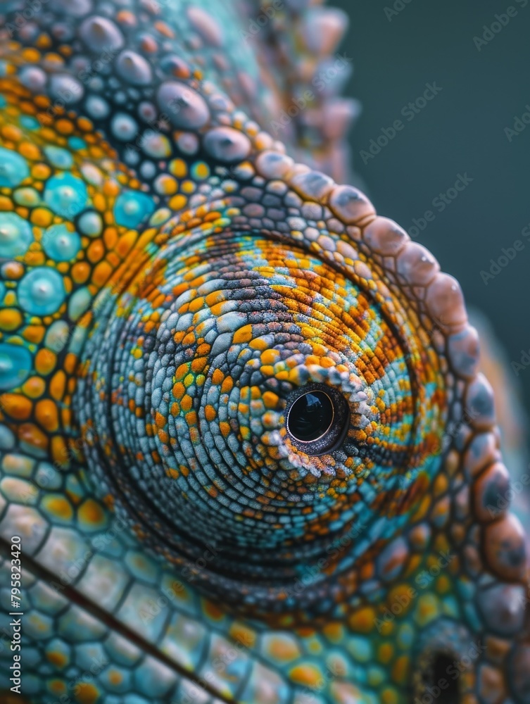 Naklejka premium Vibrant Reptile Skin Texture