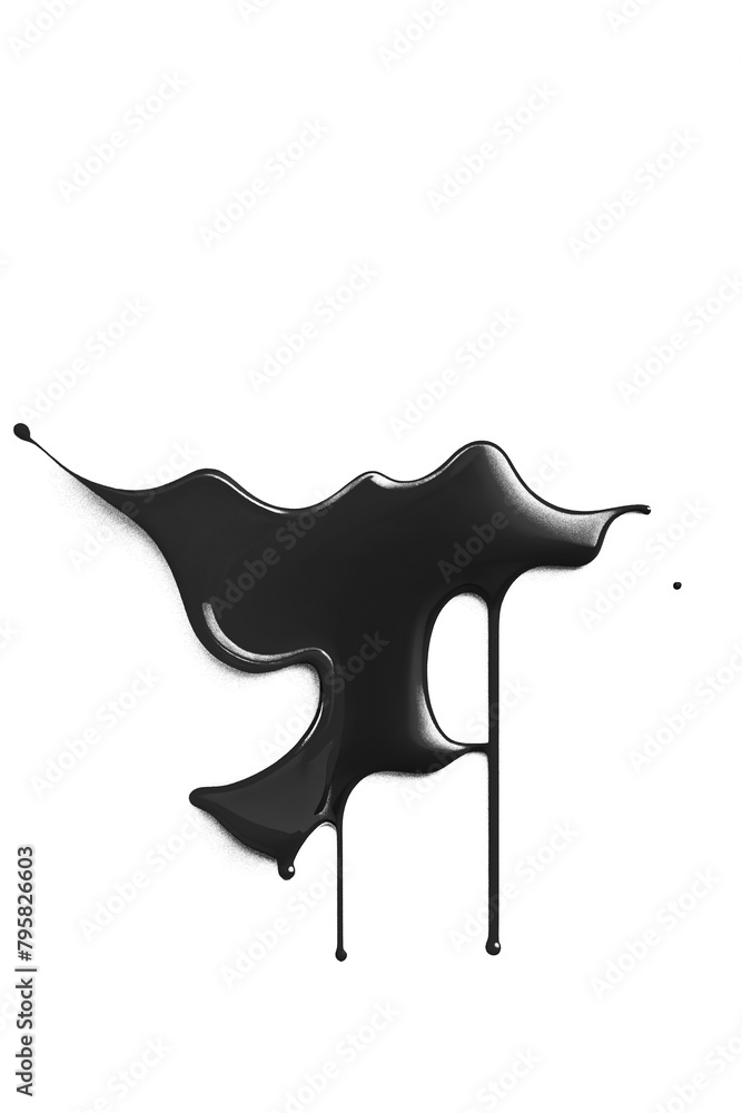 Image of an explosion of black ink. Image of an explosion of black ink.