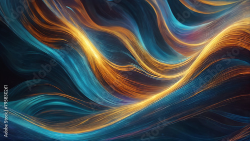 An abstract depiction of energy flow, with vibrant streams of light and pulsating waves of energy cascading through a dynamic and kinetic composition ULTRA HD 8K
