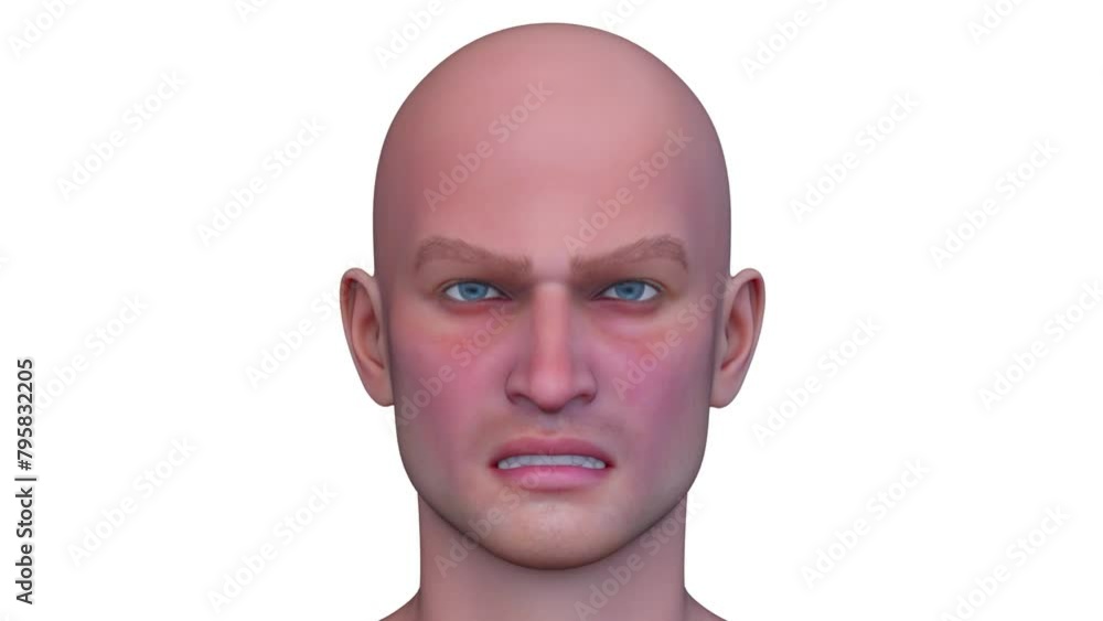 男性の顔アップ 3DCGレンダリング 男性の顔アップ 3DCGレンダリング