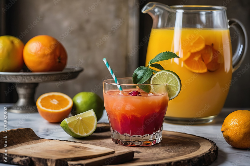 fruit themed party with orange juice mocktails fruit themed party with orange juice mocktails