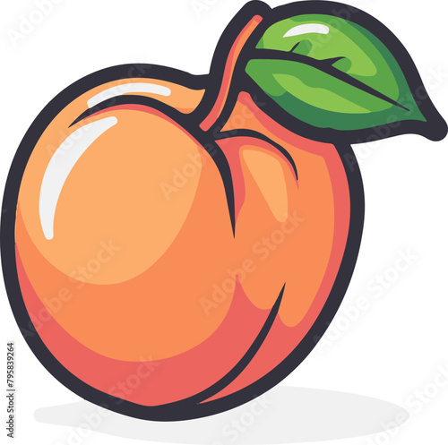 illustration of a peach logo design clipart