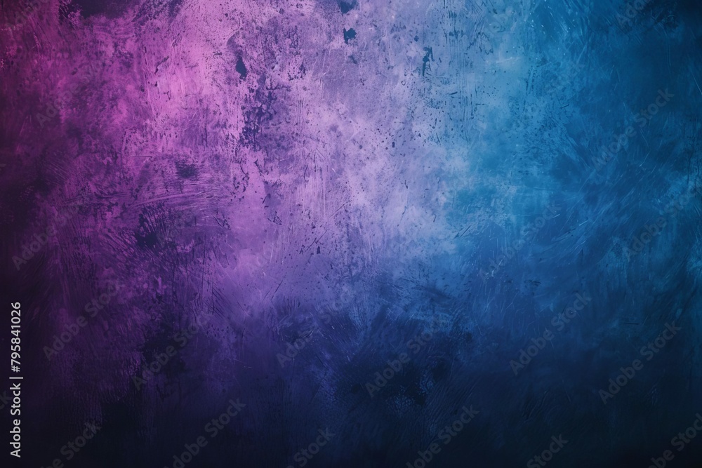 rough abstract blue and purple gradient background with grainy noise texture grungy cutout