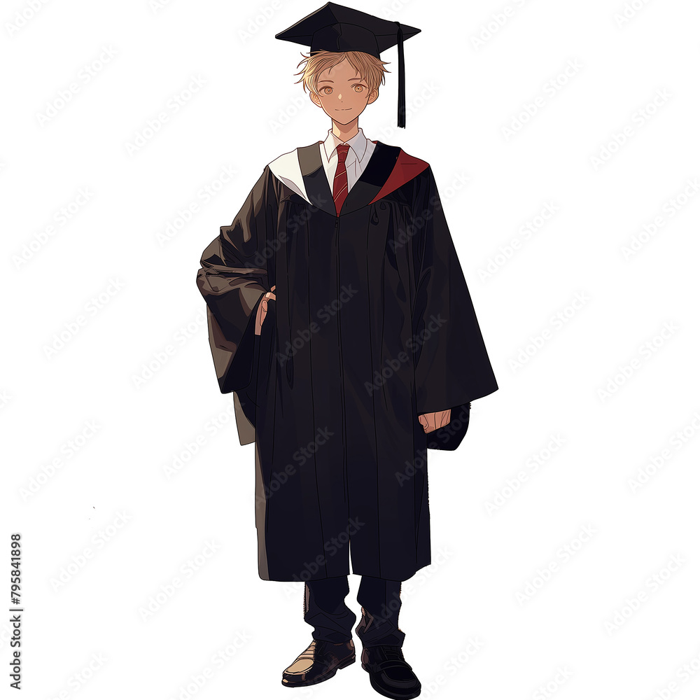 male graduate with diploma, cap and gown smiling male graduate with diploma, cap and gown smiling