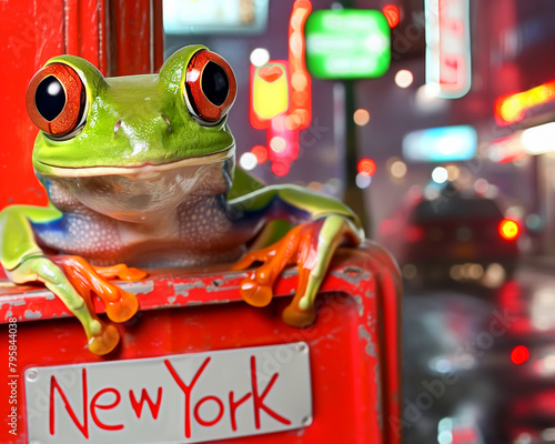 Frog in New York © DinoBlue