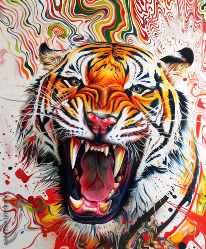 Tiger, colorful graphics © DinoBlue