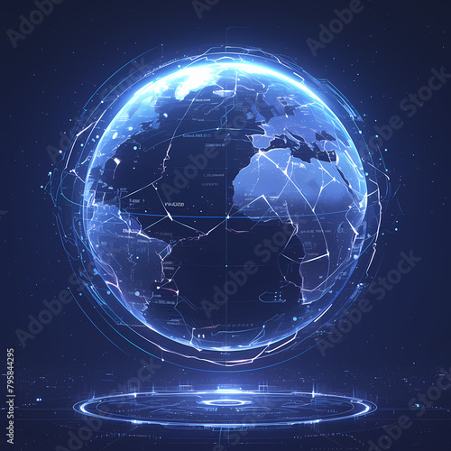 Enhanced Digital Illustration of Global Communication and Network Connectivity