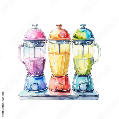 blender vector illustration in watercolor style