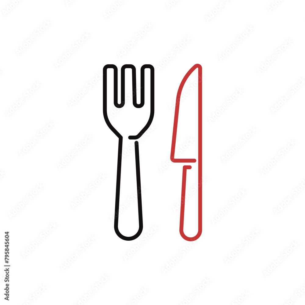 fork and knife icon fork and knife icon