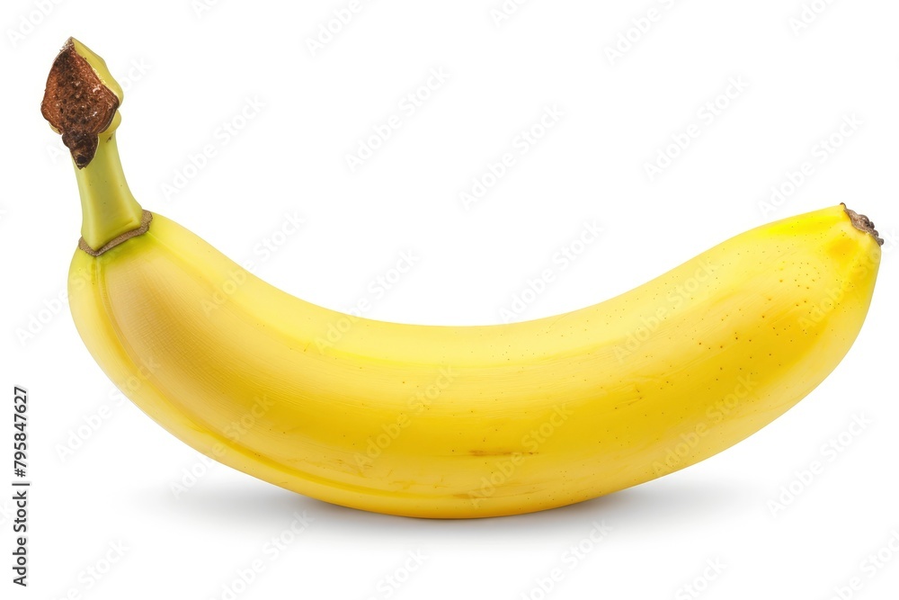 banana isolated on white background, clipping path, full depth of field - generative ai banana isolated on white background, clipping path, full depth of field - generative ai