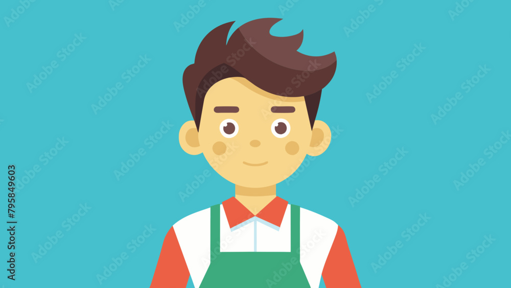 salesman with hairstyle and casual clothes wearing cartoon vector illustration
