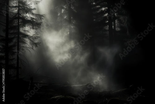 Mist outdoors woodland forest photo