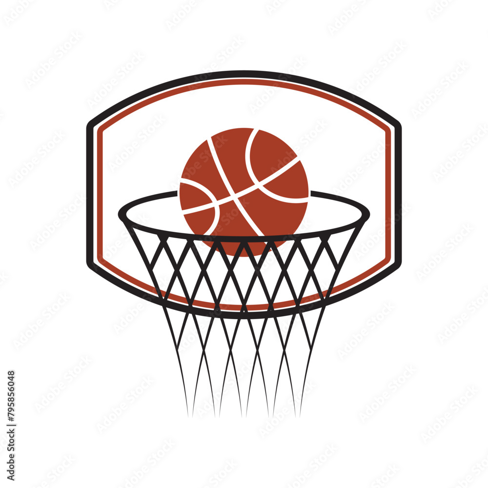 Basketball icon design template vector isolated illustration