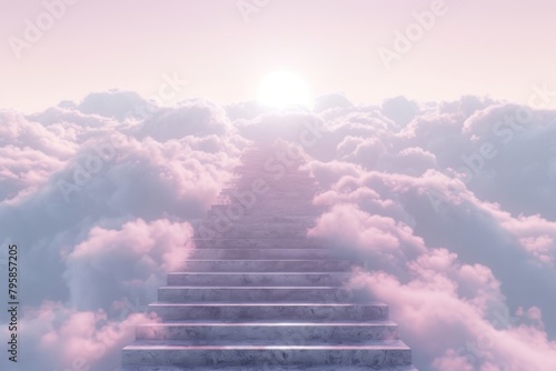 Recreation of a stairway in the heaven architecture staircase outdoors.