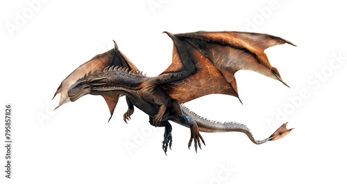 The Dragon: A Story of Flight and Ferocity, Isolated on Transparent Background, PNG © Giu Studios