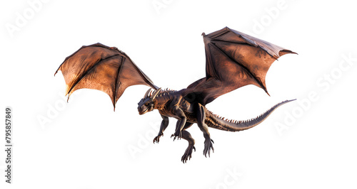 The Rapid Journey of the Fierce Dragon, Isolated on Transparent Background, PNG