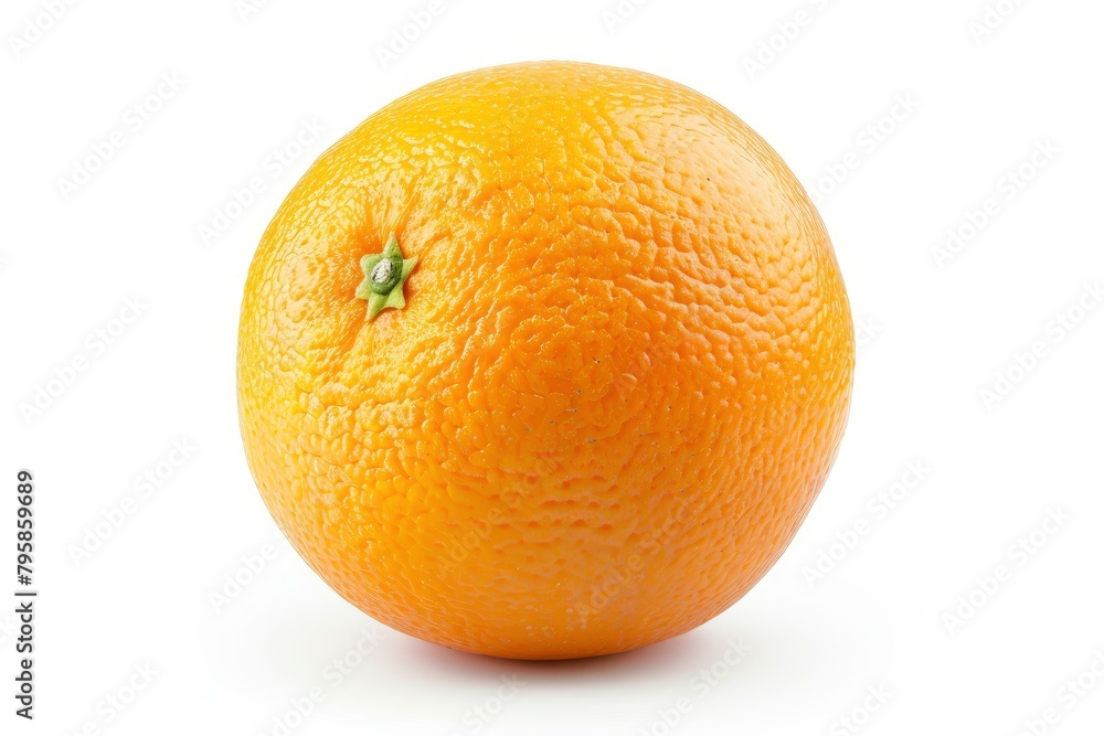 orange fruit isolated on white background, clipping path, full depth of field - generative ai orange fruit isolated on white background, clipping path, full depth of field - generative ai