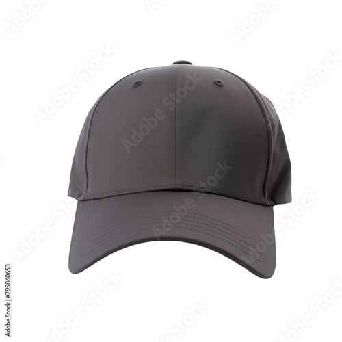 baseball cap color darkgrey closeup of front view on white background © cerulean std