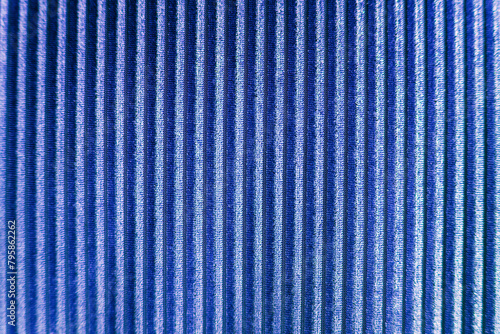 Blue velour plisse textile texture bg