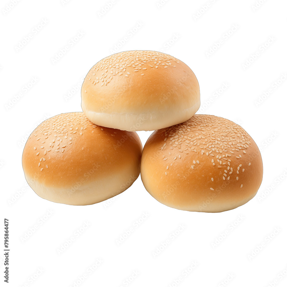 bread buns isolated on white background