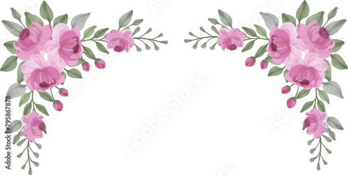 Flower floral watercolor vector design