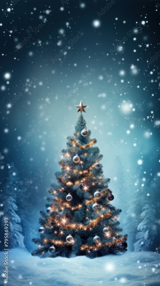 Christmas tree snowflake outdoors Christmas tree snowflake outdoors