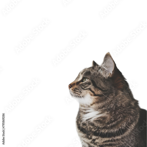 cat on a white background © cerulean std