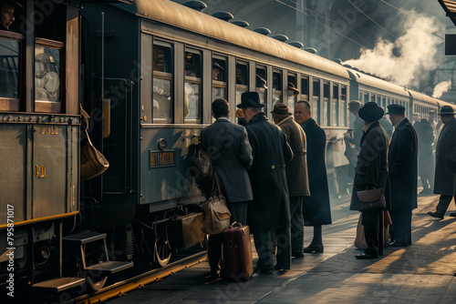 passengers waiting for the orient express to depart