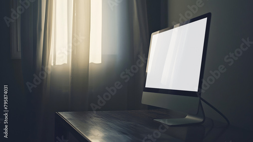 Stylish desktop setup featuring a modern computer with a transparent screen for easy customization