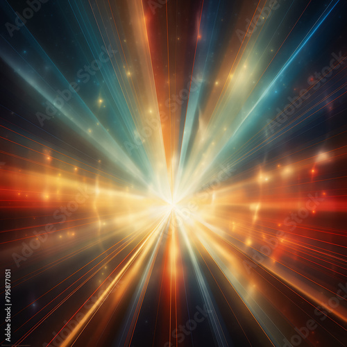 Abstract Background - rays of colorful light