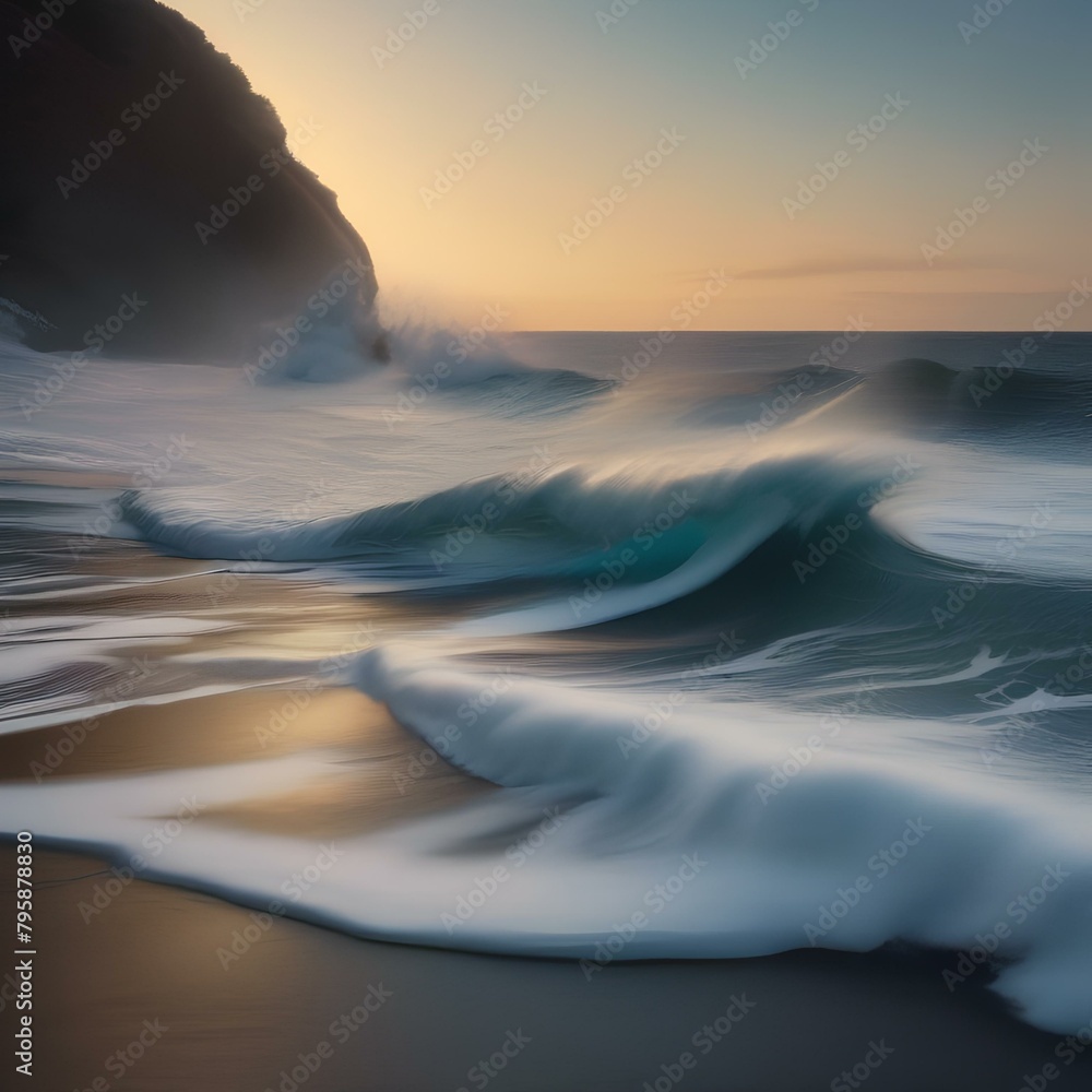 A digital representation of a wave in motion, captured in a moment of fluidity and grace5