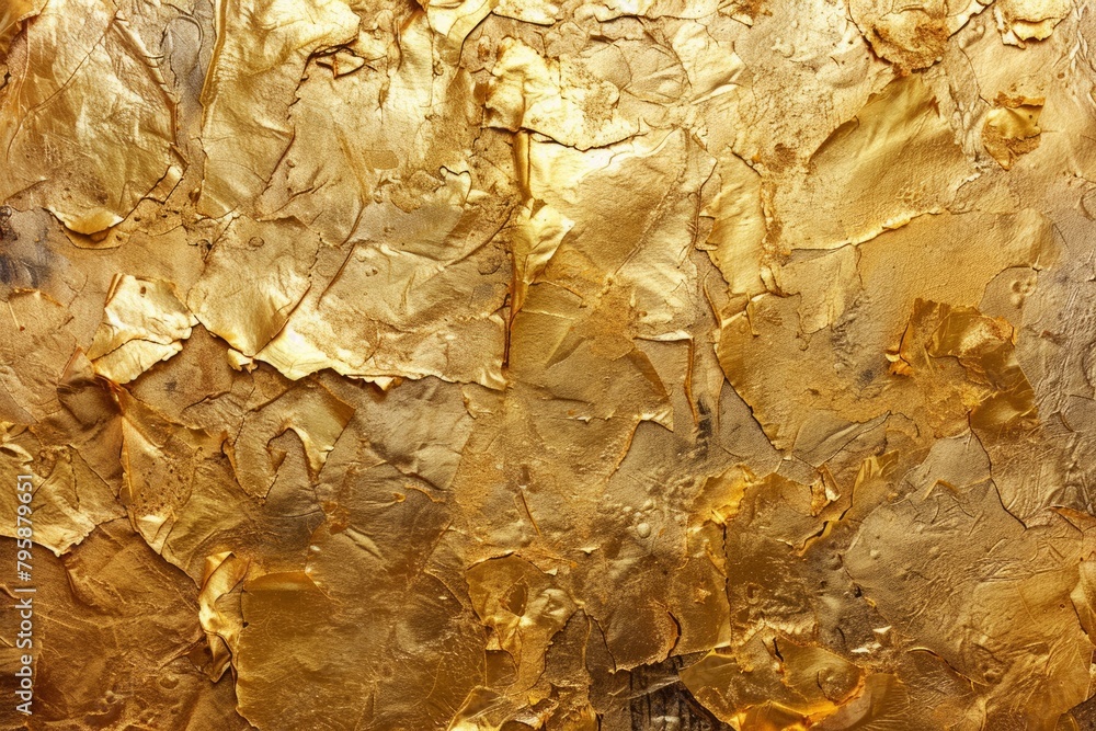 Golden Elegance: A Wall Adorned with a Luxurious Brown and Gold Texture, Radiating Opulence.