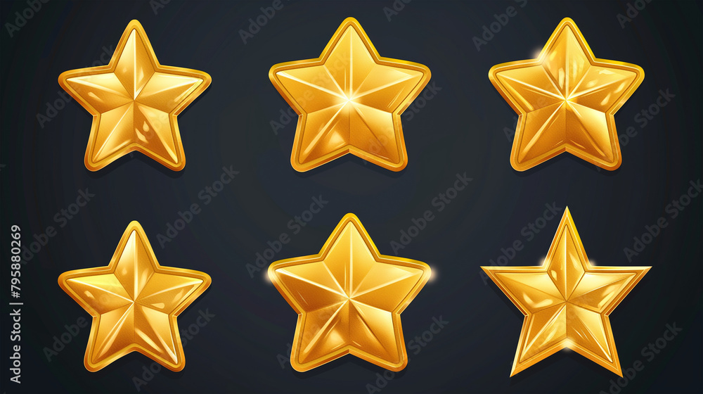 Golden Star on dark background, Illustration. Golden Star on dark background, Illustration.