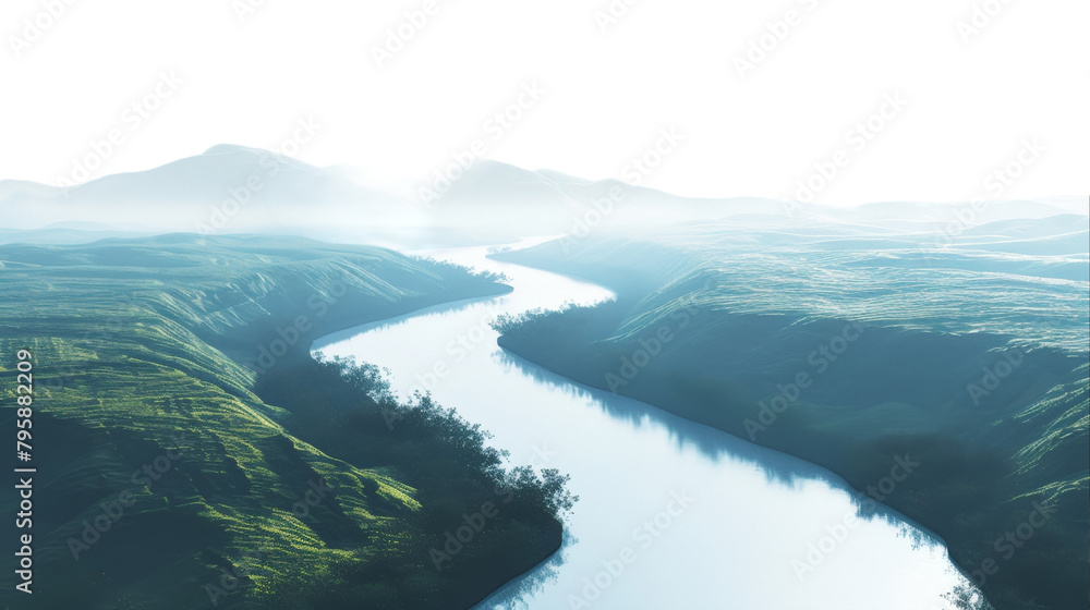 Rivers on Transparent Background