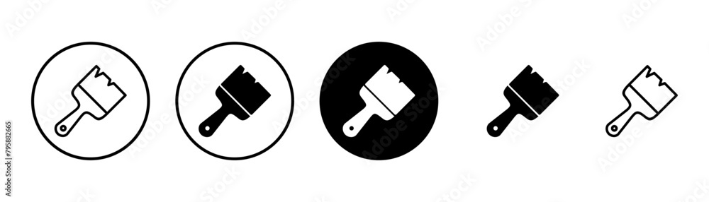 Paint icon vector isolated on white background. Paint brush vector icon. Paint roller icon Paint icon vector isolated on white background. Paint brush vector icon. Paint roller icon