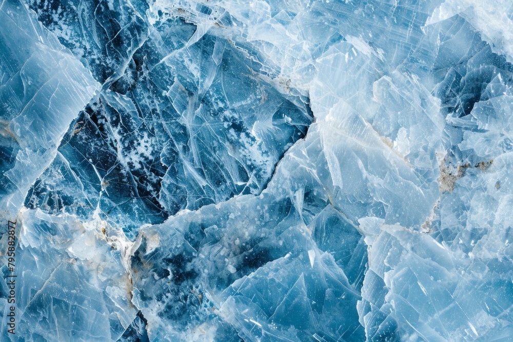 Obraz premium A blue stone with a rough texture