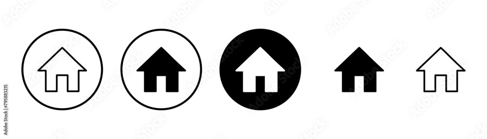 Home icon vector isolated on white background. House vector icon. Address Home icon vector isolated on white background. House vector icon. Address