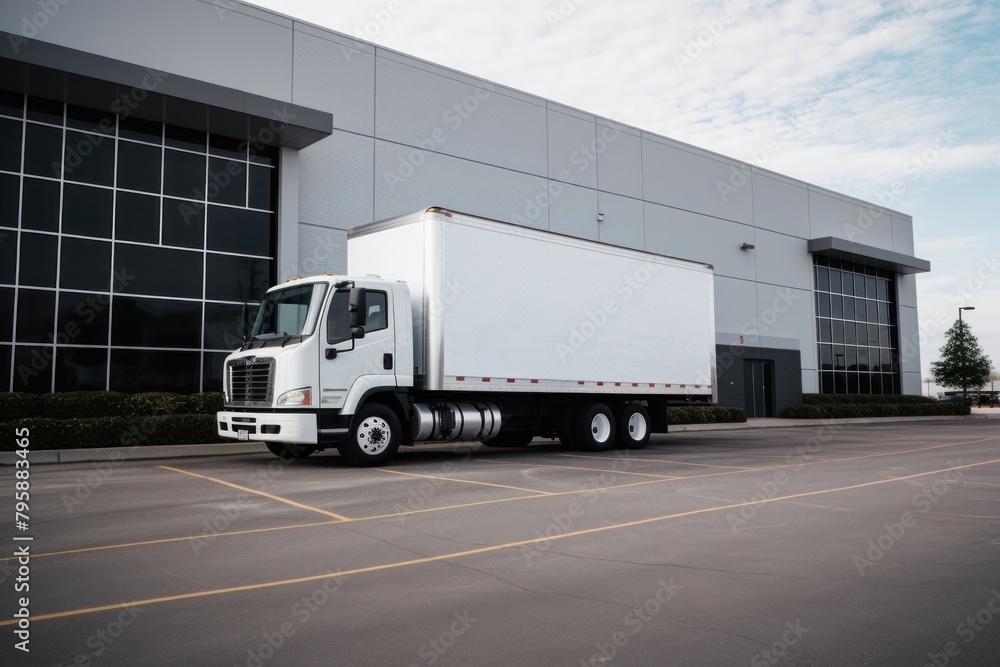 Truck transportation delivering warehouse Truck transportation delivering warehouse