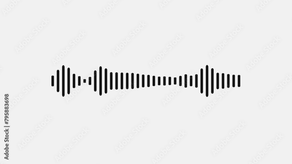 Sound wave animation black bars white background, Visualization sound graphic element.
audio wave or frequency digital animation, podcast audio equipment, waveform equalizer, audio bar, Sound wave animation black bars white background, Visualization sound graphic element.
audio wave or frequency digital animation, podcast audio equipment, waveform equalizer, audio bar,