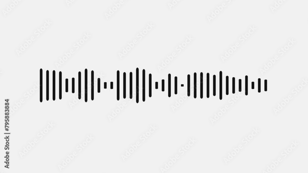Sound wave animation black bars white background, Visualization sound graphic element.
audio wave or frequency digital animation, podcast audio equipment, waveform equalizer, audio bar, Sound wave animation black bars white background, Visualization sound graphic element.
audio wave or frequency digital animation, podcast audio equipment, waveform equalizer, audio bar,